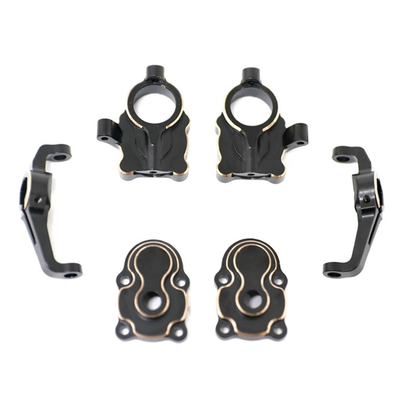 

For FMS FCX24 Brass Front Steering Knuckle C-Hub Carrier Portal Housing Counterweight 1/24 RC Crawler Car Accessories Kit