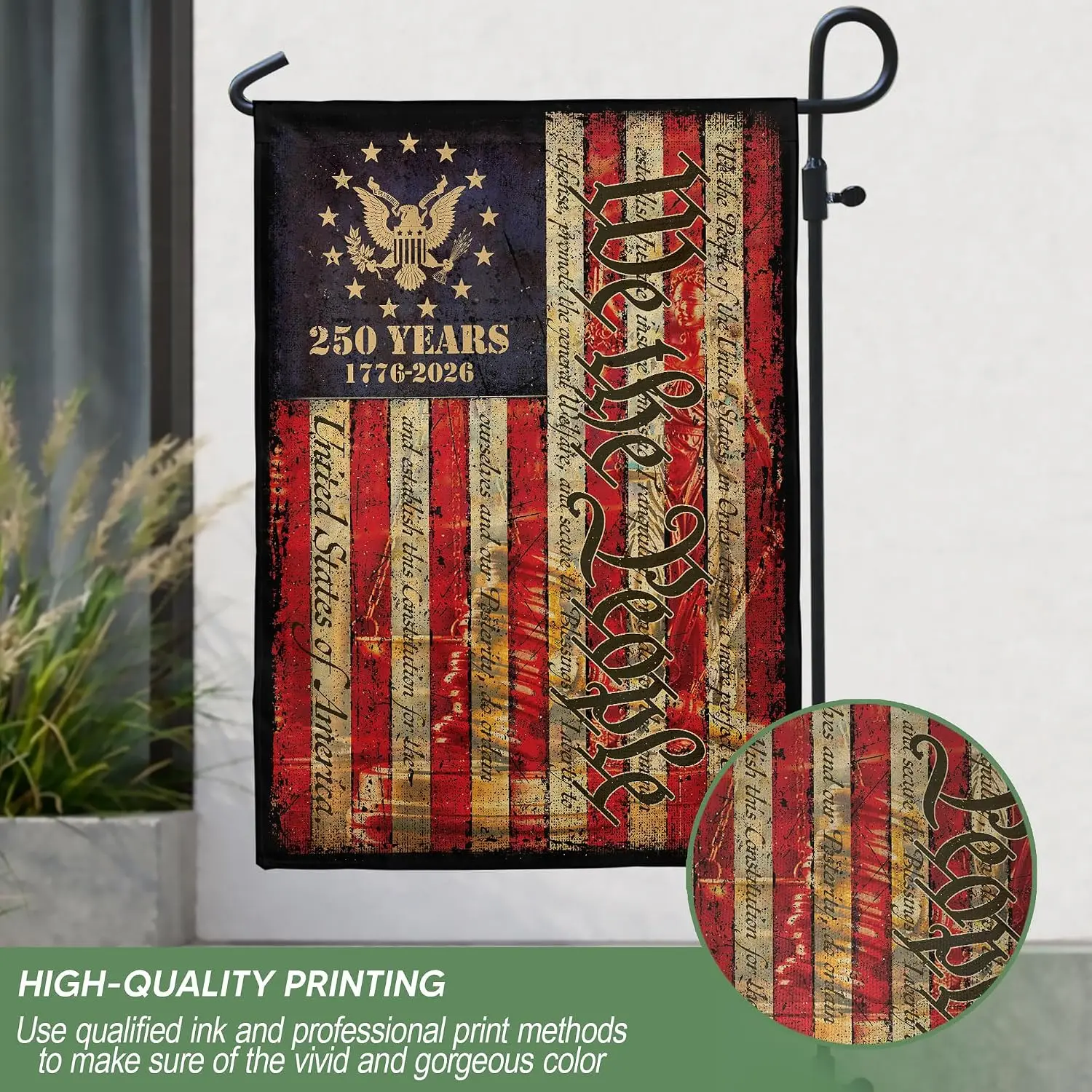 250 Anniversary Usa Flag, We The People Flag, 250th Year America Garden Flags, 1776-2026 Commemorative, Two-sided Print, Gar MMZ