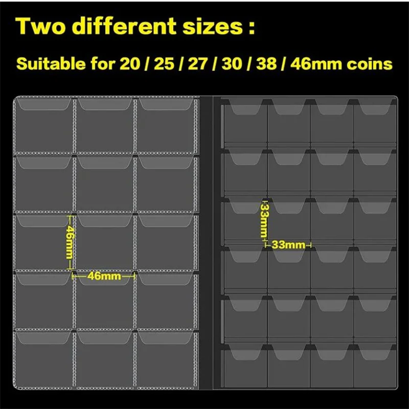 300 kratownicowa skórzana moneta w książka do przechowywania rozmiarze miedziana moneta pionowa wodoodporna trwała kolekcja pcv domowa Album