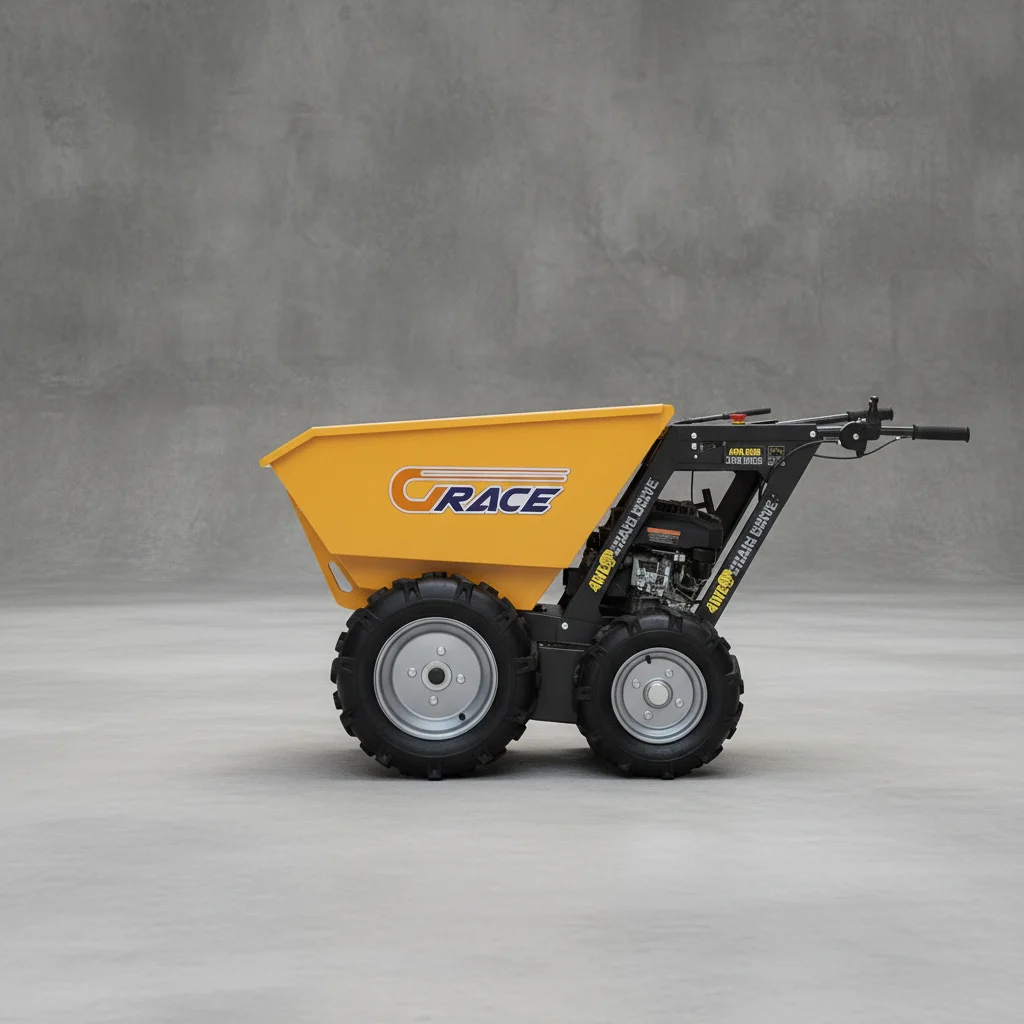 Farm Use 1Ton 2Ton Wheel Self-walking Hydraulic Dump Truck Small Construction Site Transport Tipper Dumper