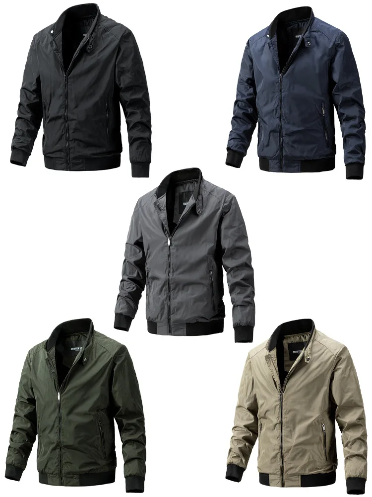 European and American Jackets for Men's Business and Leisure, Thin Cotton for Foreign Trade, and Trendy  Men's Clothing