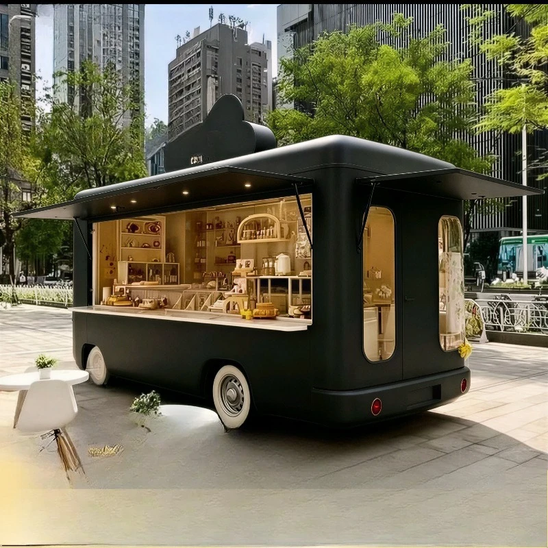 Entrepreneurship stall artifact multi-functional fried skewers hot brine baked cold noodles traction dining car