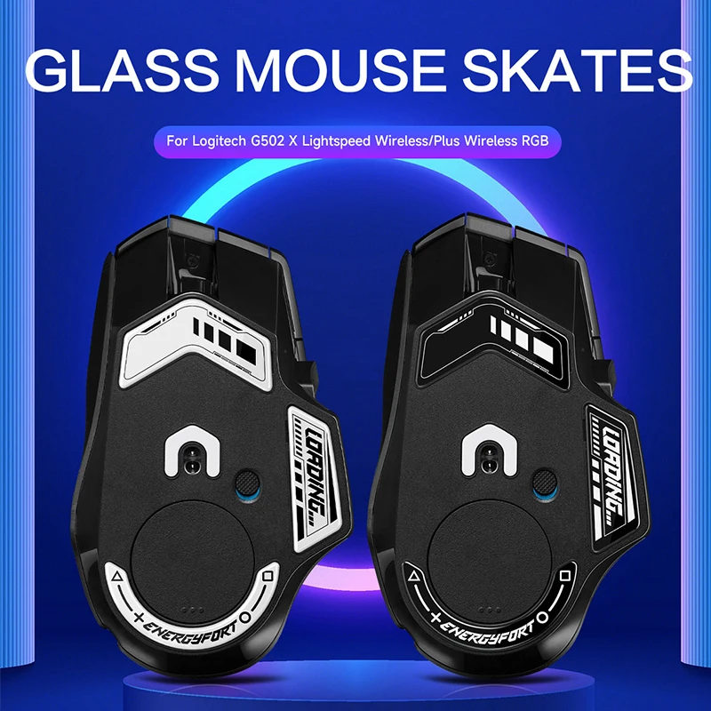 Glass Mouse Feet For Logitech G502 X PLUS / G502 XLIGHTSPEED WIRELESS Version Mouse Round Curved Edge Mouse Glass Skates