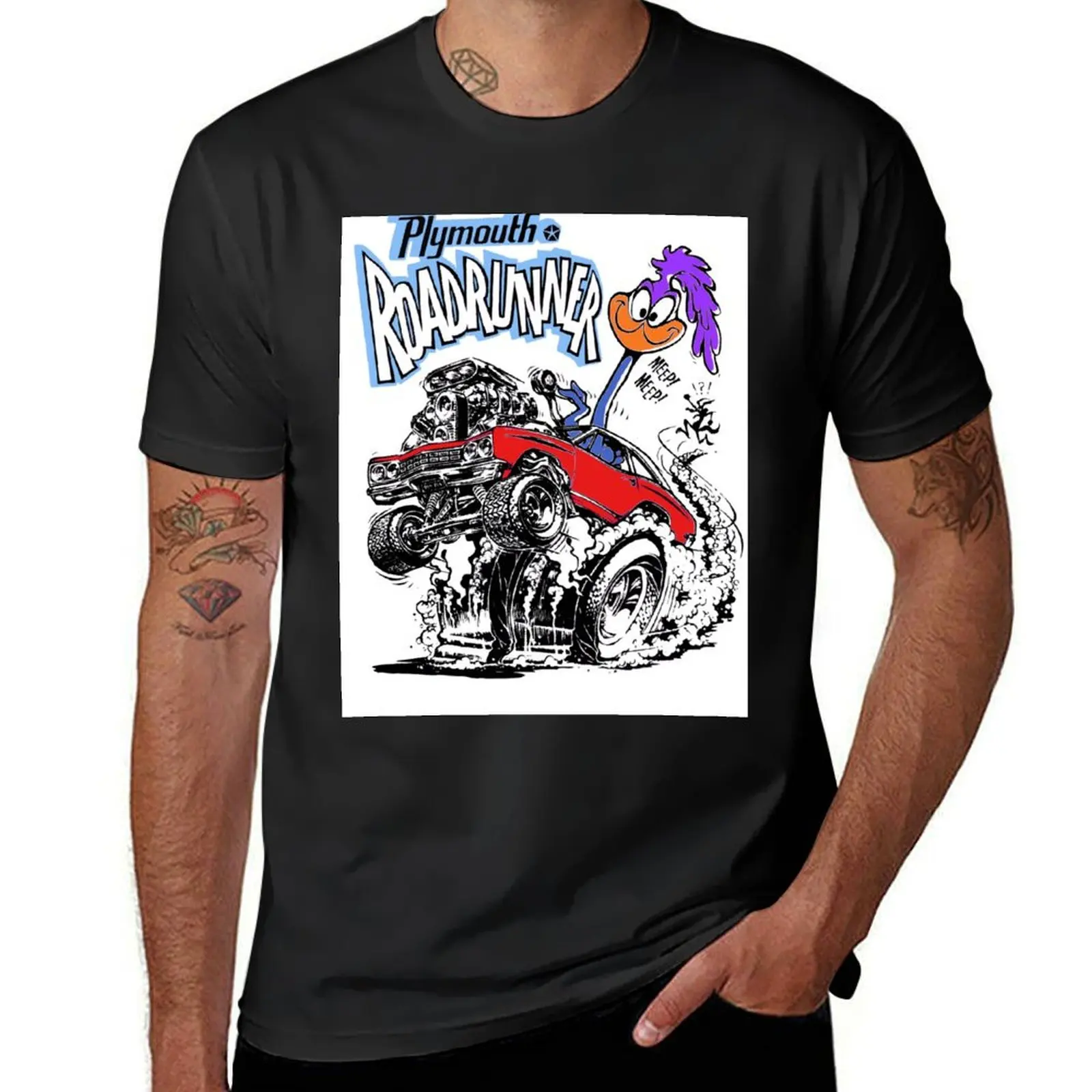 Odd Rods Plymouth Roadrunner - Red T-Shirt Aesthetic clothing funnys plain t shirts for men graphic