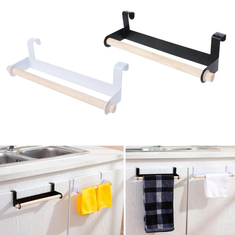 

R1WA Kitchen Roll Roll Baper Stracher Держатель полотенец вешалка под дверью шкафа