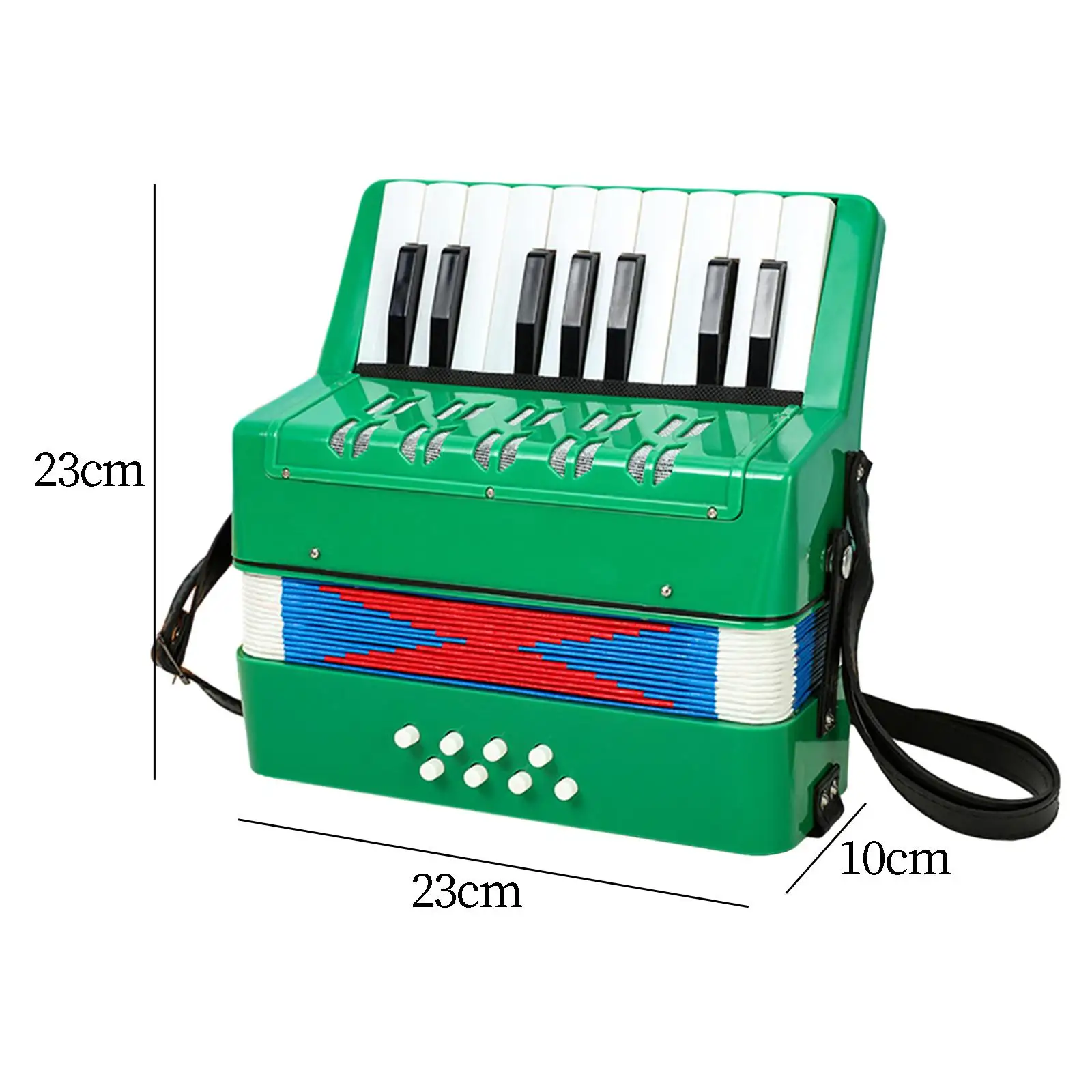 17 teclas 8 baixo piano acordeão crianças acordeão brinquedo portátil leve instrumento musical pequeno botão acordeão para iniciante