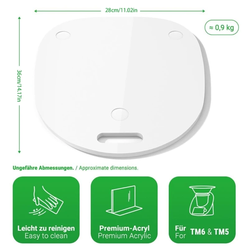 Alfombrilla antideslizante para tabla deslizante para licuadora TM5 TM6, almohadilla rodante móvil sin esfuerzo, protege