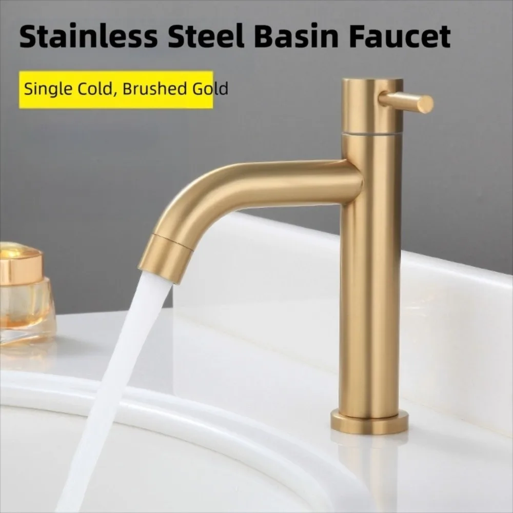 

Смеситель для раковины, смеситель для раковины в ванной комнате, монтируемый на палубе, матовый золотой кран, кран для воды из нержавеющей стали, нержавеющий поворотный переключатель