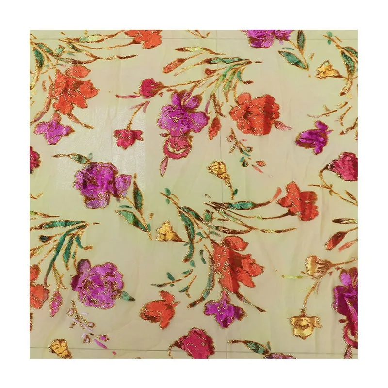 Gewebter, handbemalter, bedruckter Jacquard-Stoff aus Samtbrokat-Jacquard, High-End-Kleid für Hochzeit und Cheongsam