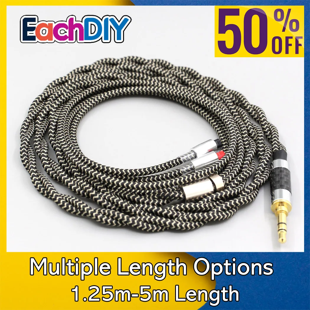 2-ядерный кабель для наушников Litz OFC 2,8 мм с плетеным рукавом для Audio-Technica ATH-IM50 IM70 IM01 IM02 IM03 IM04 LN008050