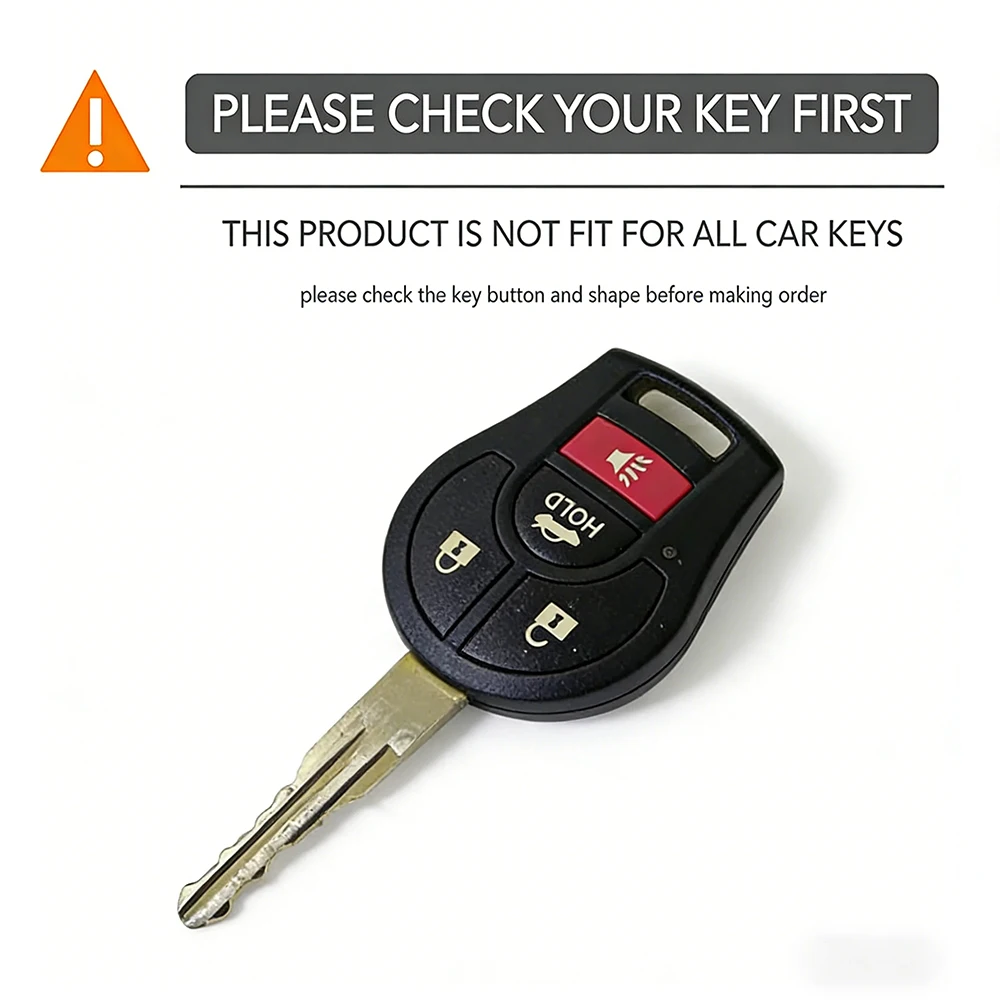 Silicone Blade Car Key Fob Cover for Nissan Altima Sentra Versa Maxima Rogue Murano Pathfinder 4 Button Anti Scratch Key Holder