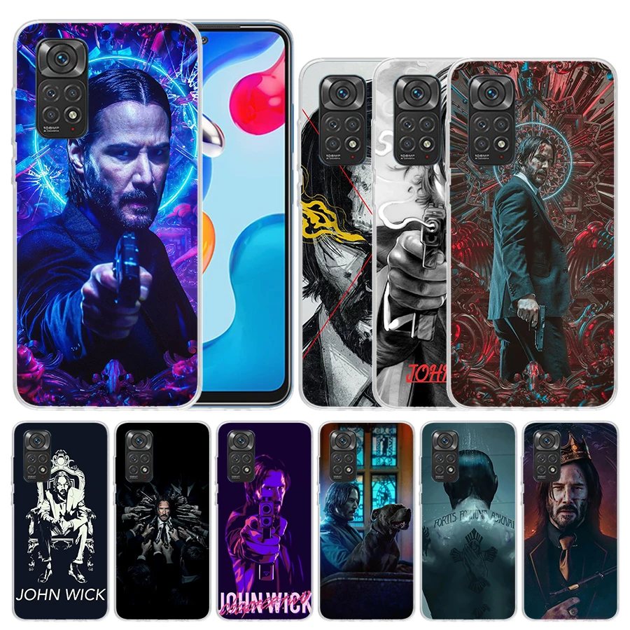 John Wick 4 Movie Soft Cover for Xiaomi Redmi Note 12 11S 11T 11E 10S 10 Pro Print Phone Case 11 9S 9 9T 8 8T 7 6 5 Plus Coque