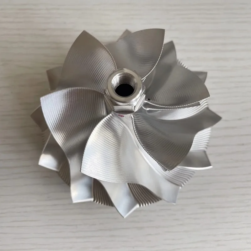S400 76.20/105.84mm 6+6 Blades Point Milling_Inverse Curve Performance Design Bullet Head Turbo Milling/billet Compressor Wheel