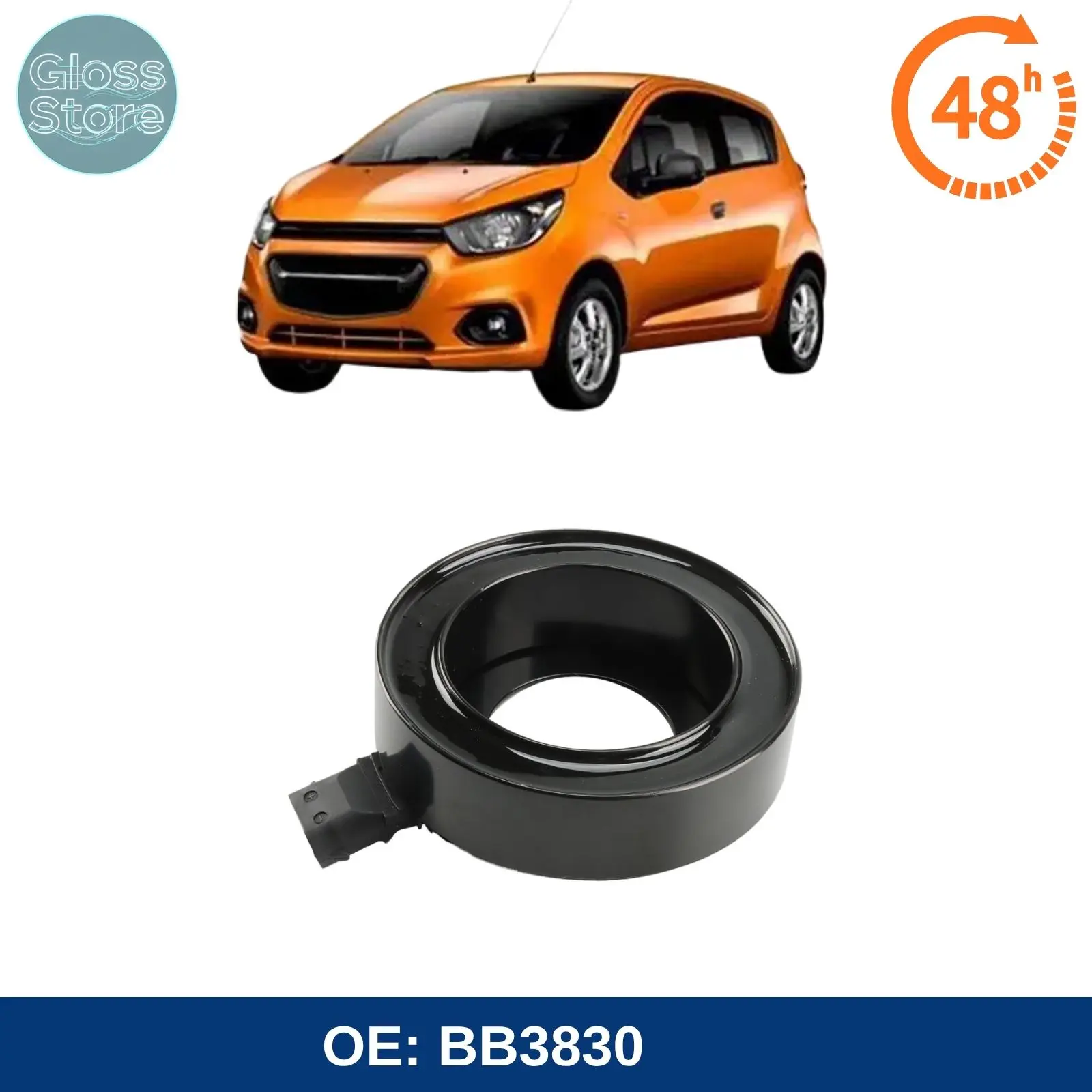 Bobina de Embrague para Compresor de Aire Acondicionado BB3830 para Chevrolet SPARK MOTOR 1.0, 1.2 2010-2016, para Chevrolet BEAT 2017-2021
