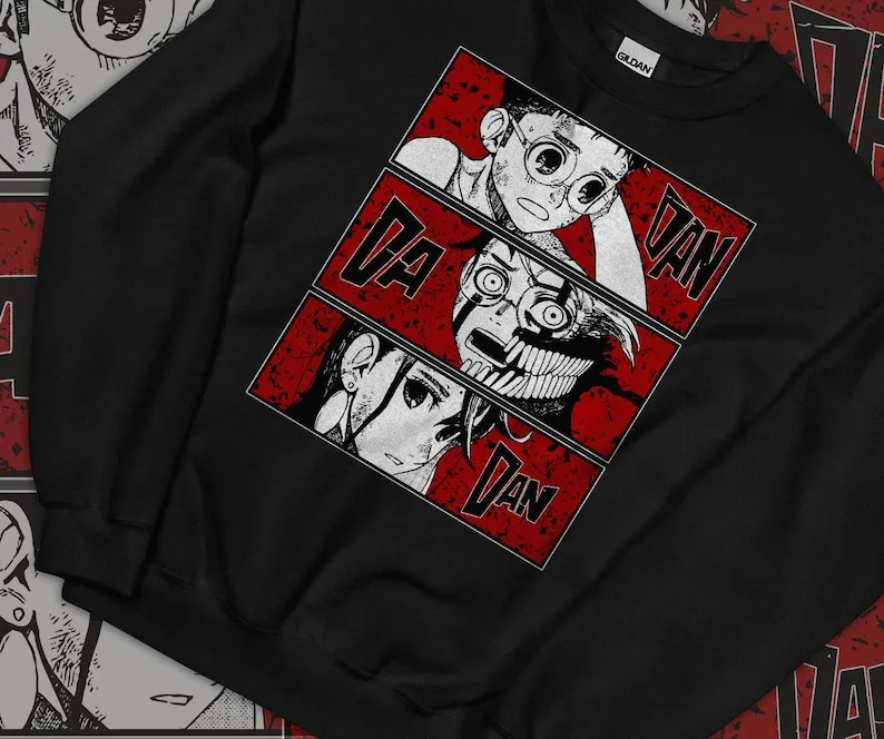 Dandadan Classic Unisex Sweatshirt Kentakamura Turbo Granny Superhero Design Shonen Occult Manga Art Dandadan 2024 Anime