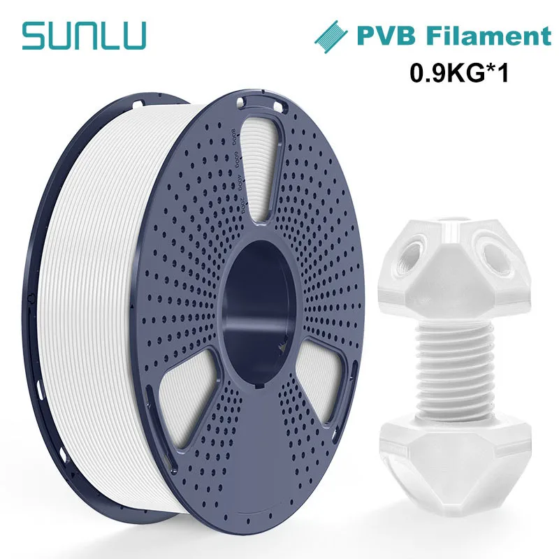 SUNLU 1KG 1,75 mm ± 0,03 MM PVB-filament IPA-alcoholpolijsten voor glad oppervlak Netjes gewonden filament Geschikt voor de meeste FDM-printers