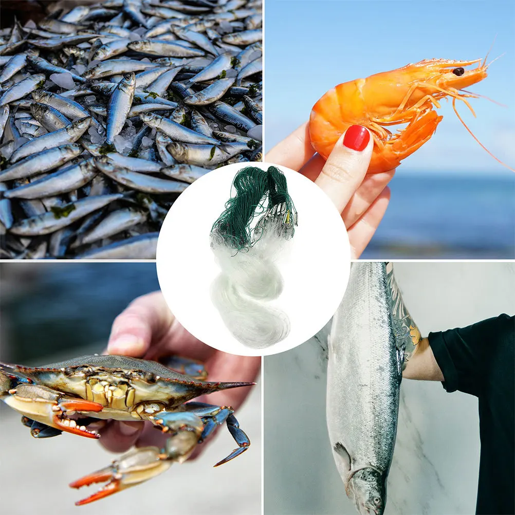 

Single Layer Gill Net 3D Mesh Fishing Trap For Freshwater Saltwater Lightweight Portable Fish Catching Tool Foldable