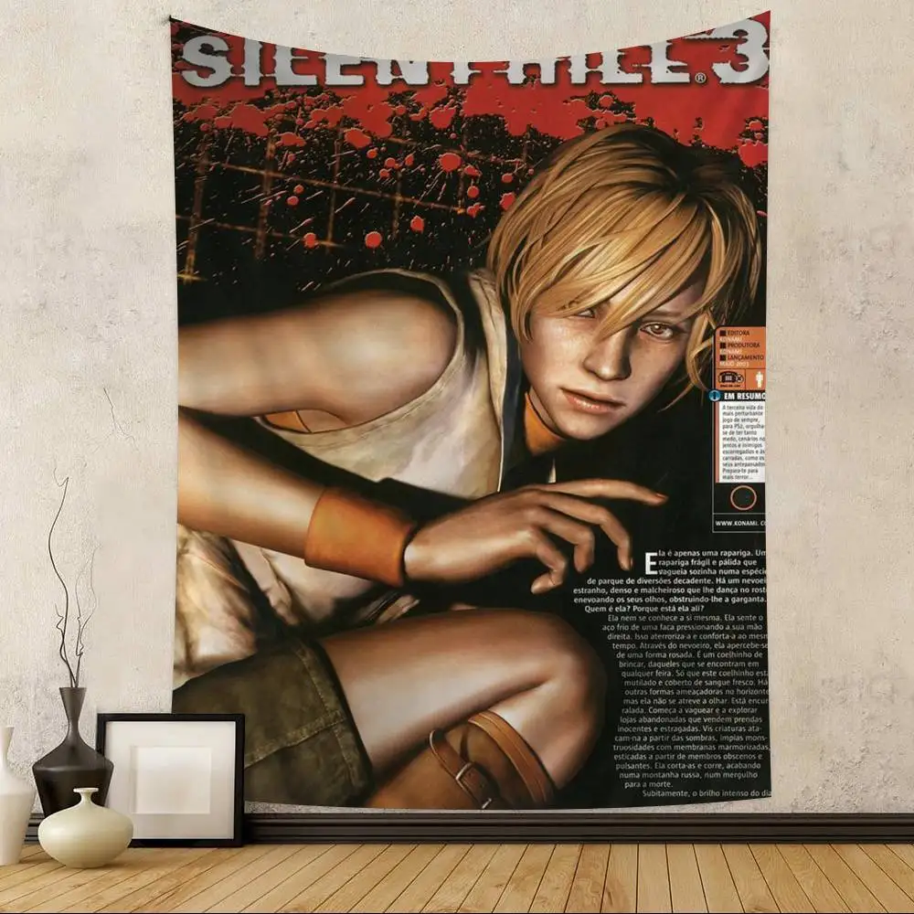 Classics Horror Games Silent Hill 1 2 3 4 Heather DIY Wall Tapestry for Living Room Home Dorm Decor Wall Art Decor view 4