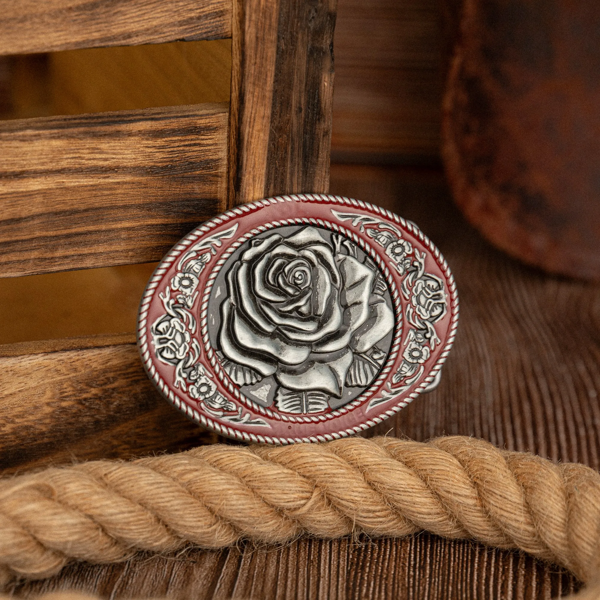 1 Oval Rose/Winged Eagle Buckle, A Unique and Versatile Belt Buckle for Western Men
