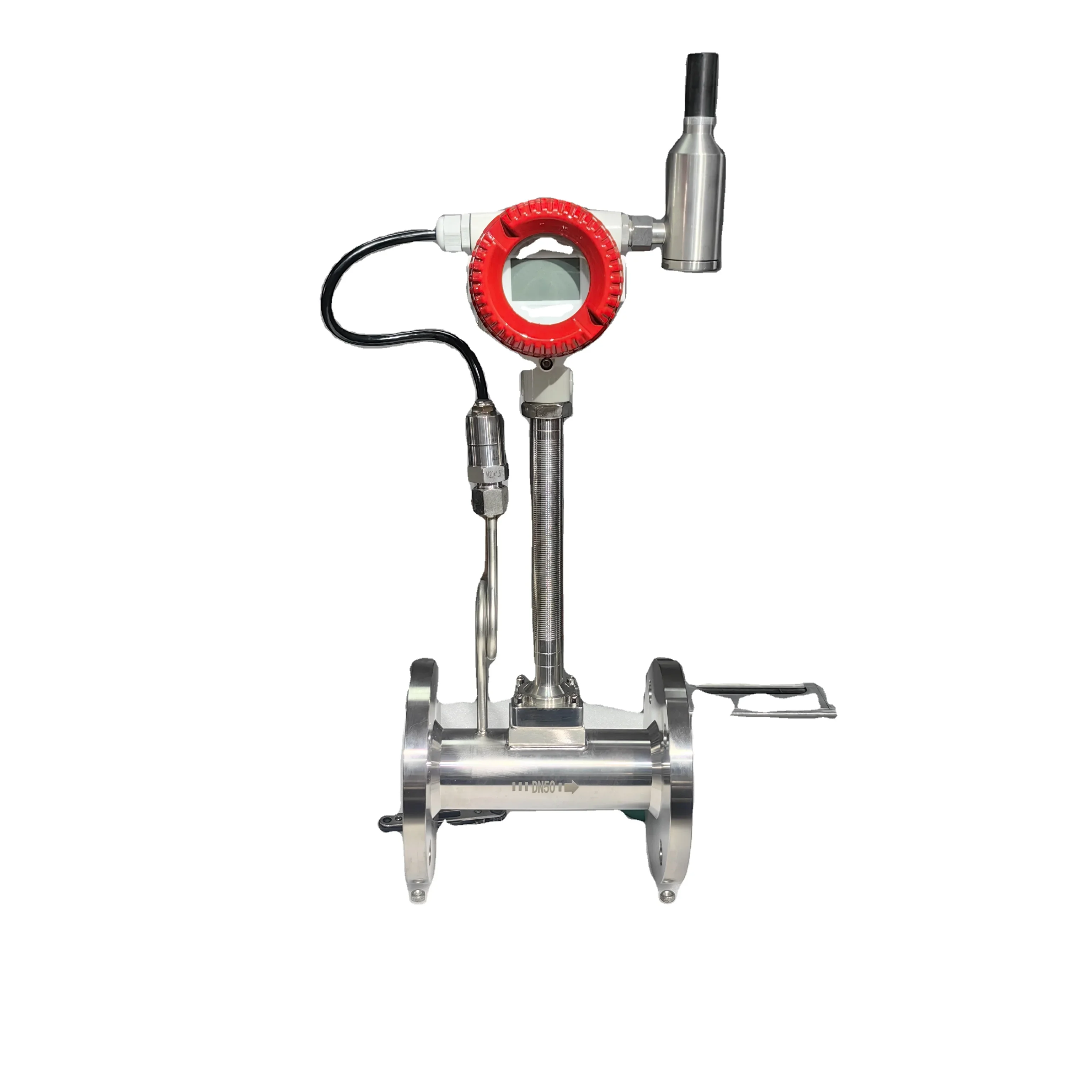 Flange-Mounted Gas Vapor Vortex Flowmeter with Temperature and Pressure Compensation Customizable 304SS