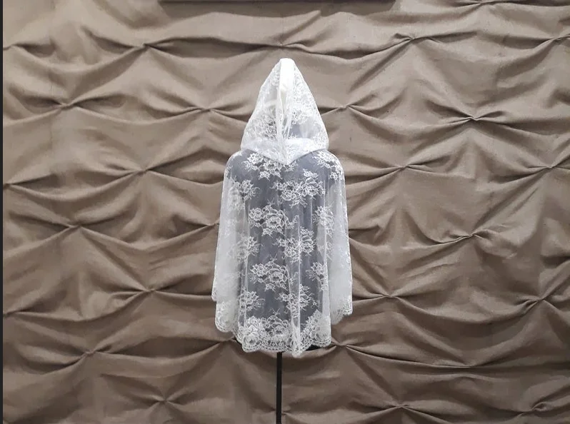 Hochzeit cape mit kapuze, Hochzeit braut mantel, Kapelle schleier mantilla, kirche mantel kirche cape, hochzeit mantel, Cape