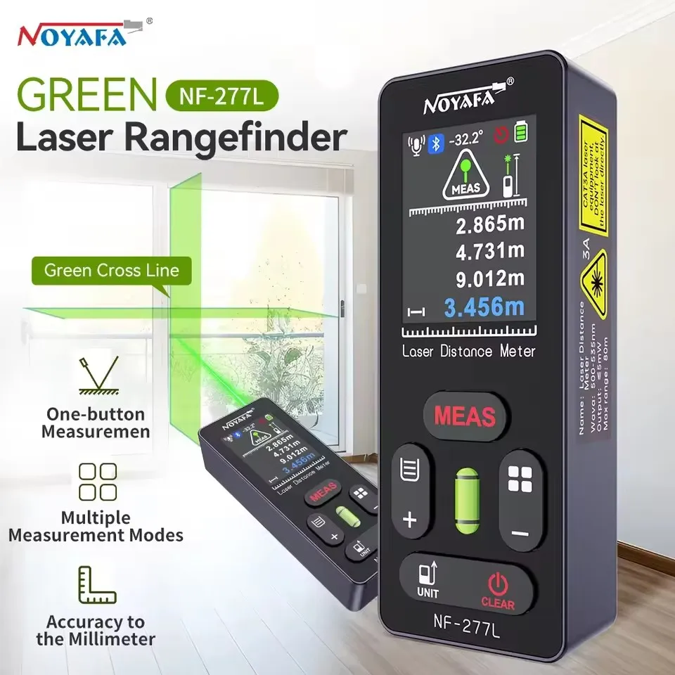 NOYAFA NF-277L Green Light Laser Rangefinder High Accuracy Laser Distance Meter 60/100M Professional Laser Meter