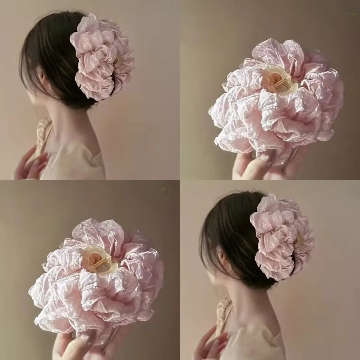 Super grote strik haarspeld Cloud Bubble Grab Clip voor vrouwen High-End Shark Clip Stijlvolle achterkant van het hoofd haaraccessoire