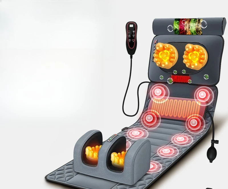 Customizable Multifunctional Massage Mattress Cervical Massager Waist Back Legs Home Kneading Hot Compress Massage Mat