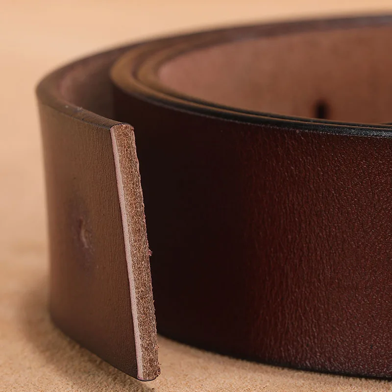 New Retro Smooth Buckle Belt Men\'s Oversized Leather Pure Cowhide Letter Belt Designer Belts Men High Quality