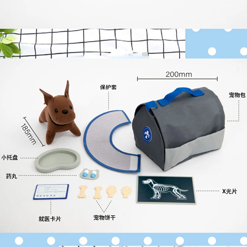 Nouvel ensemble de jouets de médecin en bois pour enfants, jeu de rôle de Simulation, jouet de jeu de simulation de vétérinaire pour animaux de compagnie, jouets d'apprentissage Montessori pour les tout-petits