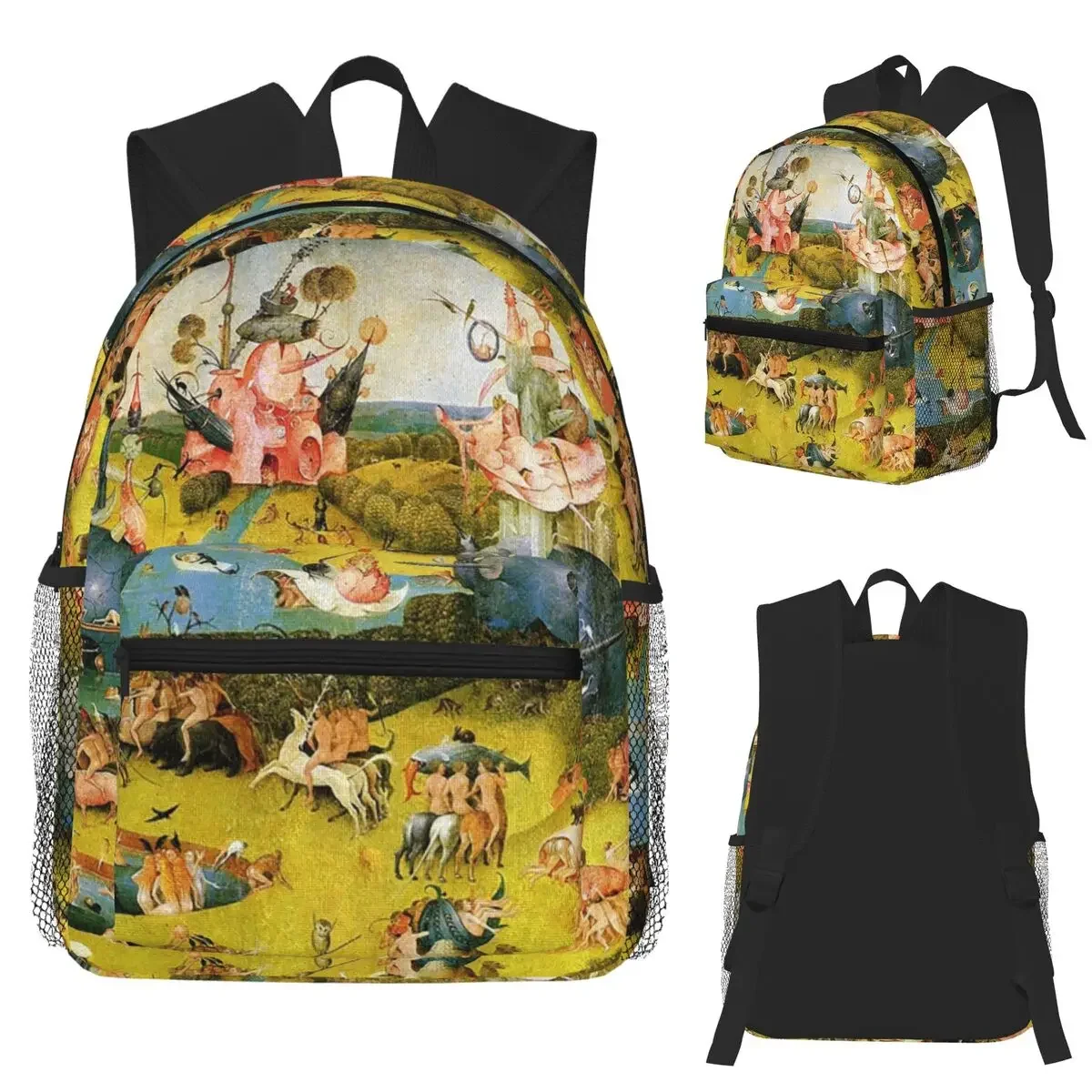 Original Paint Of Hieronymus Bosch The Garden Student Backpack School Bag Hiking Daypack for Men Women Bookbag Shoulder Bags