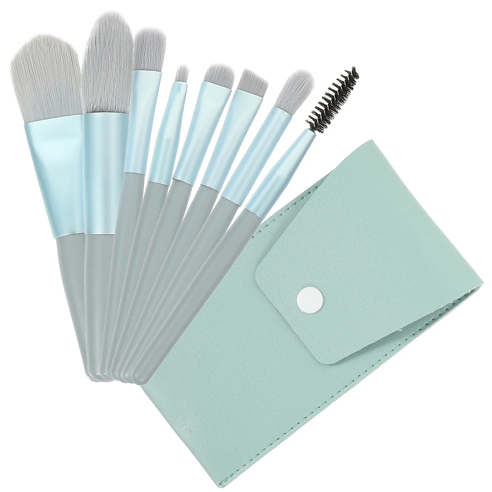 1 Juego de brochas de maquillaje profesionales, herramientas cosméticas duraderas, polvo facial portátil, colorete, sombra de ojos, herramientas de belleza, maquillaje de viaje