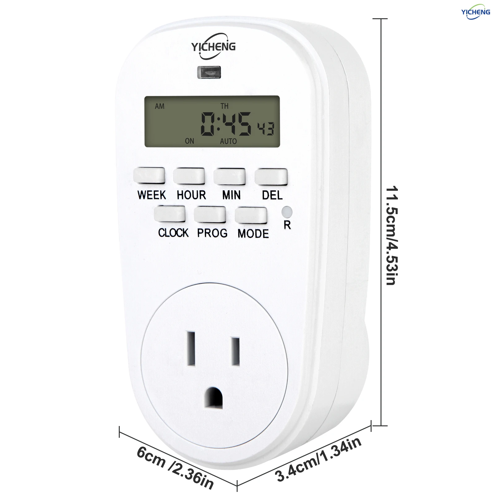 1Pcs Timed Power Switch with Countdown Delay On and Off, Program Up to 20 Sets of Switches Per Day with Unlimited Cycles Per Wee