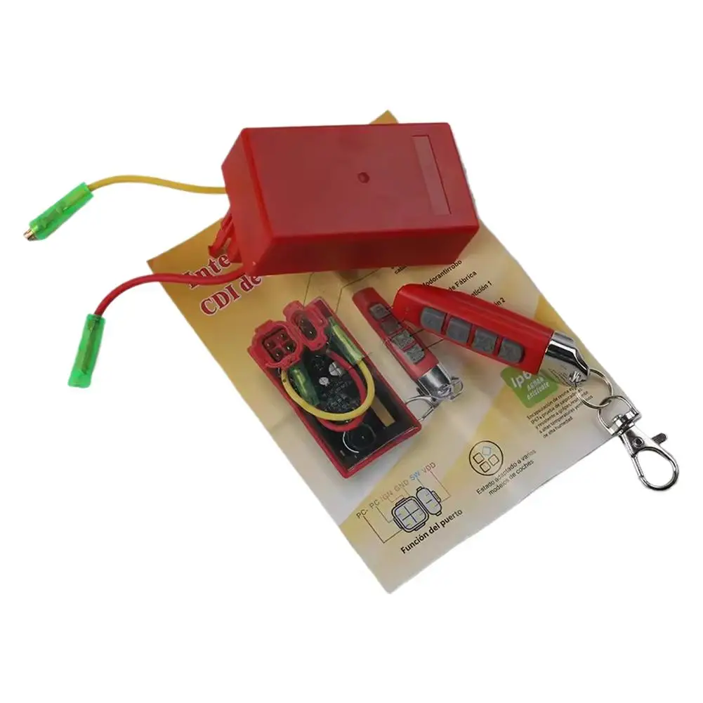 جديد مضاد للسرقة 4 دبوس CDI سباق الإشعال مع جهاز التحكم عن بعد ل AKT110S CD110 WY48Q-2 JET50 TC100 XY110-Q PHOWNIX50 V-Blad S8P5 #3