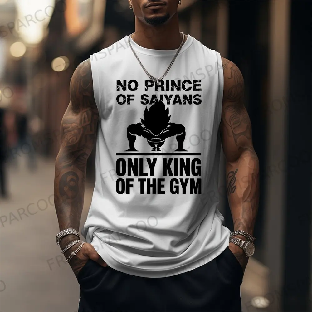 

Dragon Ball Аниме Гоку Периферийный принт из чистого хлопка Майка 2025 Спортивная одежда для спортзала Повседневная мужская свободная летняя мода Жилет Топ
