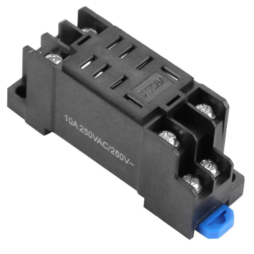 High Quality Coil Power Relay LY2NJ+Socket Base 2 ON 2 OFF DPDT With PTF08A 10A 5A 8-pin DC 12V LY2NJ Socket Socket Base