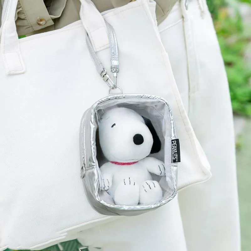 Snoopy Transparent Storage Bag Kawaii Small Change Earphone Pendant Bag Ins Korean Cartoon Animation Friend Birthday Gift