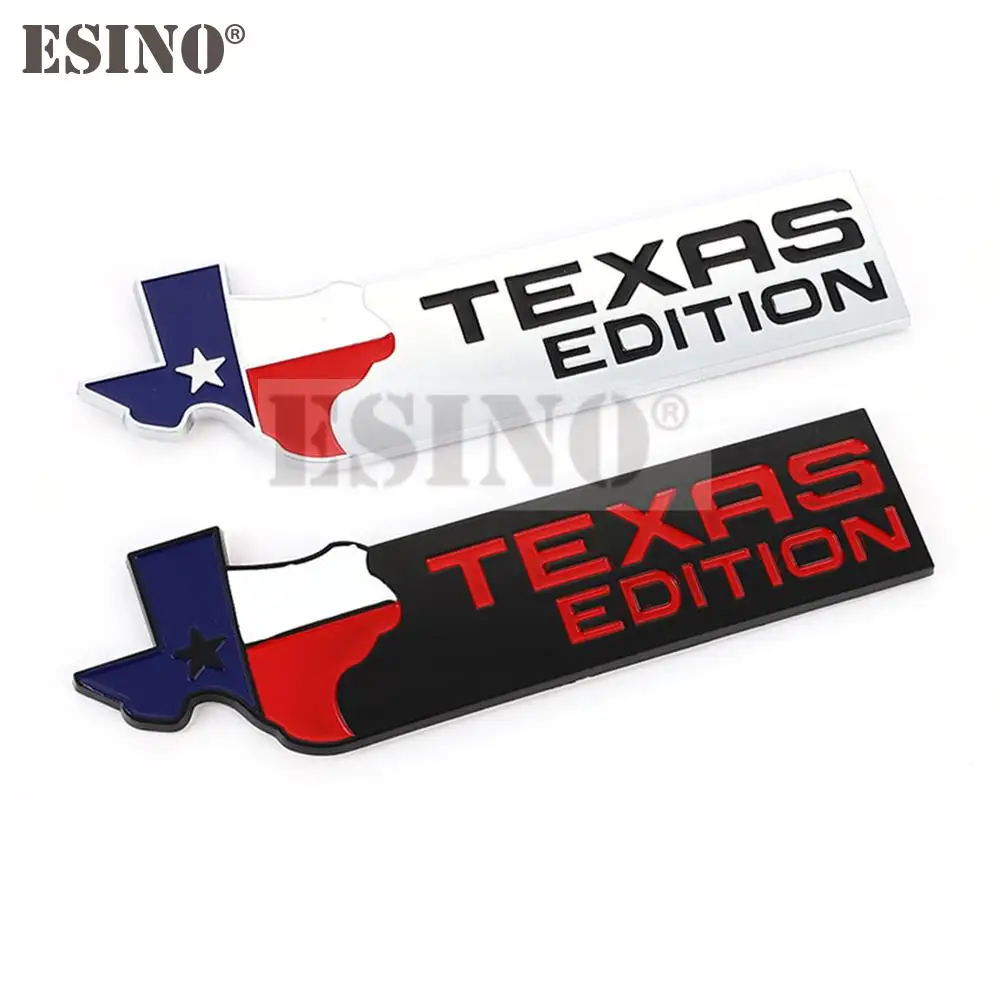 تصفيف السيارة تكساس طبعة ثلاثية الأبعاد سبيكة معدنية لاصق شعار الخلفي جذع شارة درابزين ملصق سيارة الجسم ملصق مائي اكسسوارات السيارات