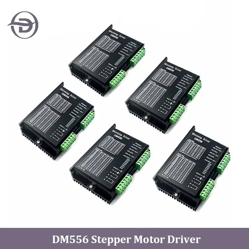 

DM556 Stepper Motor Controller 2 Phase NEMA 23 34 Digital Stepper Motor Driver 20-50V DC Max 5.6A for 42 57 86 Series Motor