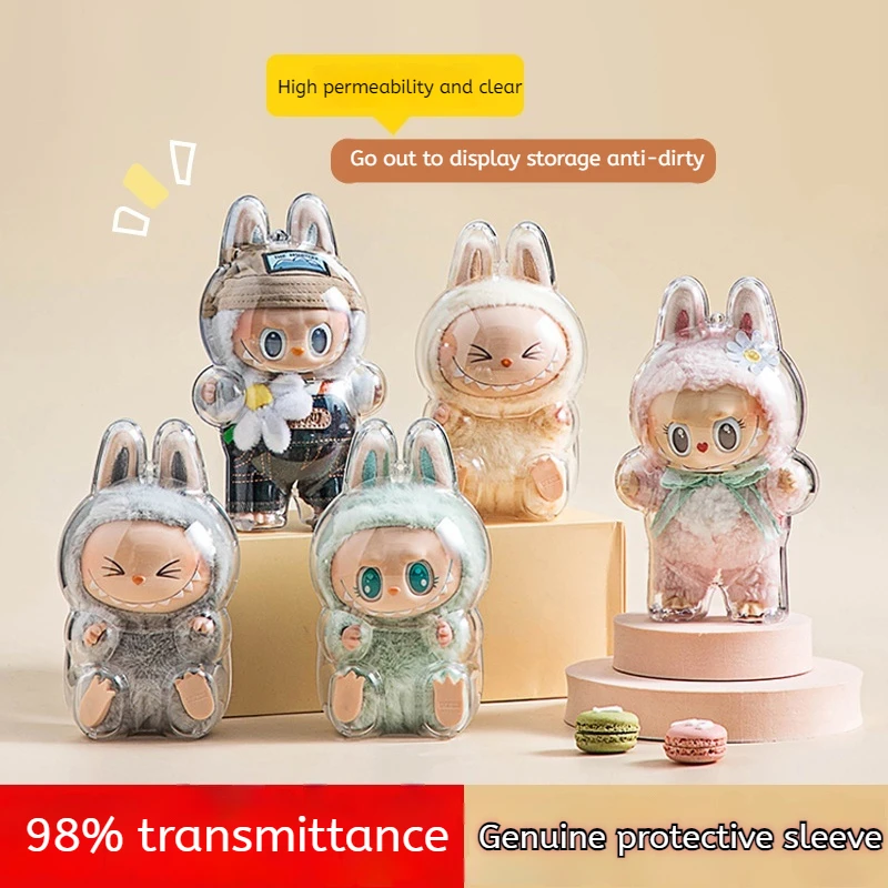 

2025 New Labubu Doll Blind Box Display Case Transparent Protective Cover ABS Dirt Resistant Suitable For Labubu Generation Three