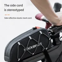 ROCKBROS Bicycle Bag,Waterproof Large Capacity Front Top Frame Tube Bag1L,Ultralight Reflective Bike Bag Cycling Accessories