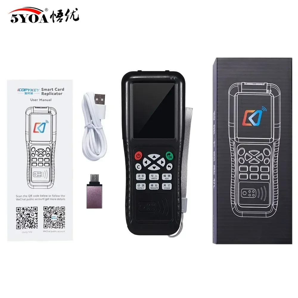5YOA NFC قارئ البطاقات الذكية الكاتب 125 كيلو هرتز 13.56 ميجا هرتز تتفاعل ناسخة X100 USB بطاقة الوصول مبرمج الناسخ نسخ مفاتيح مشفرة #5
