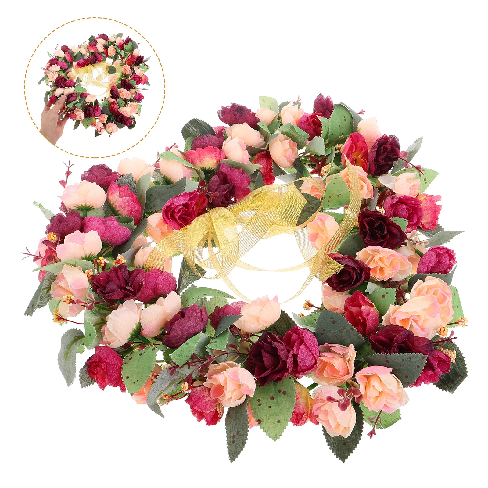 

Fake Flowers Decorative Garland Wedding Floral Backdrop Wreath Valentine Party Favor Reception Decorations