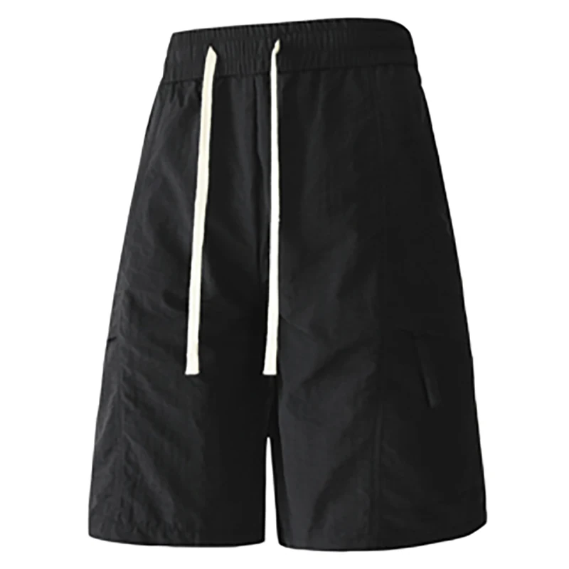 

Мужские новые повседневные модные летние брюки с пятью минутами в стиле милитари, прямые брюки в гонконгском стиле для бега и спорта