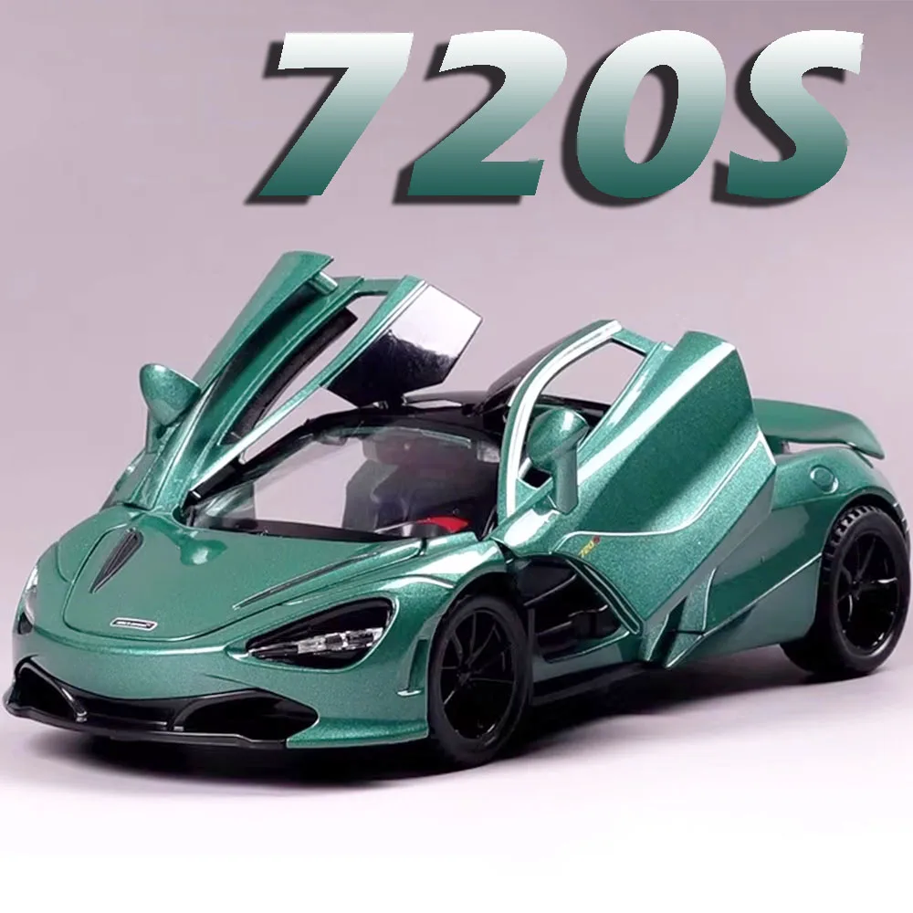 

1:32 720S Senna спортивный автомобиль, игрушечные модели из сплава, литые под давлением двери, открытые откатные звуки, свет, резиновые шины, коллекция суперкар для детей