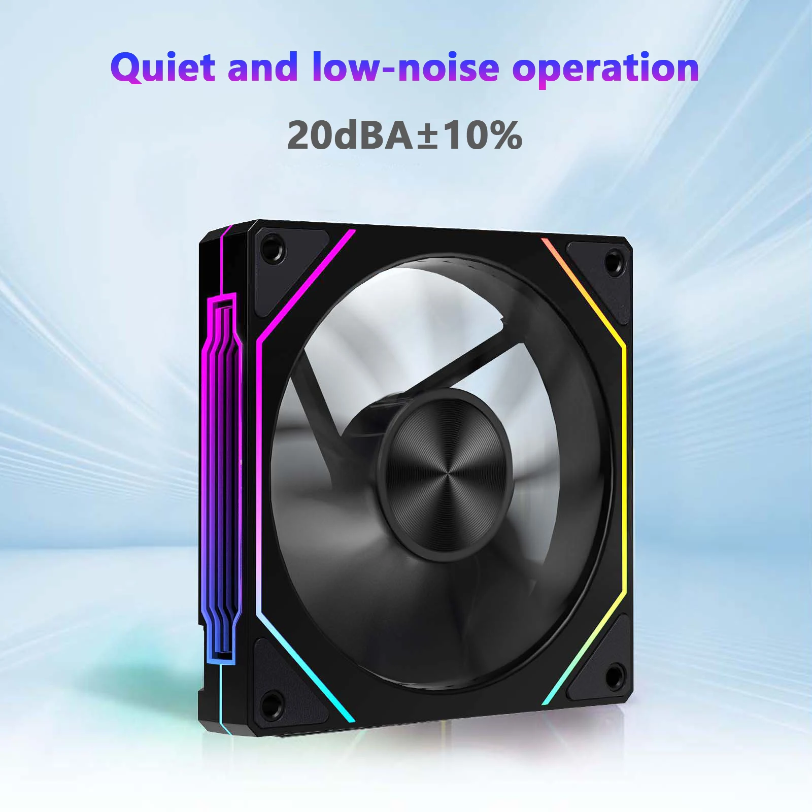 Power Train PRISM 5 PRO ARGB 120mm PC Case Fan Infinity Mirror Design 5V 3PIN Lighting Sync 4PIN PWM Chassis Cooling Fan