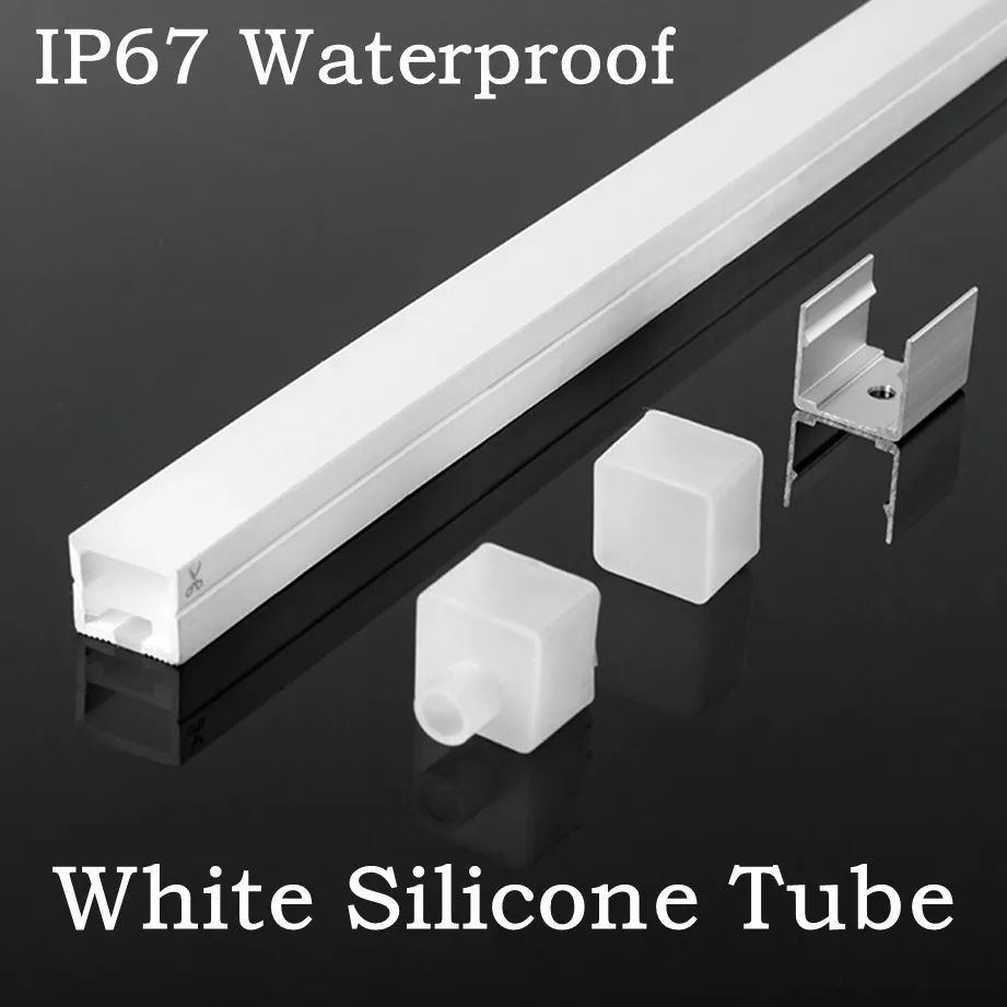Водонепроницаемая силиконовая трубка IP67, светодиодная лента, неоновая веревка, гибкая гелевая трубка для WS2812B WS2811 WS2815 5050, RGB светильник, украшение для улицы Водонепроницаемая силиконовая трубка IP67, светодиодная лента, неоновая веревка, гибкая гелевая трубка для WS2812B WS2811 WS2815 5050, RGB светильник, украшение для улицы