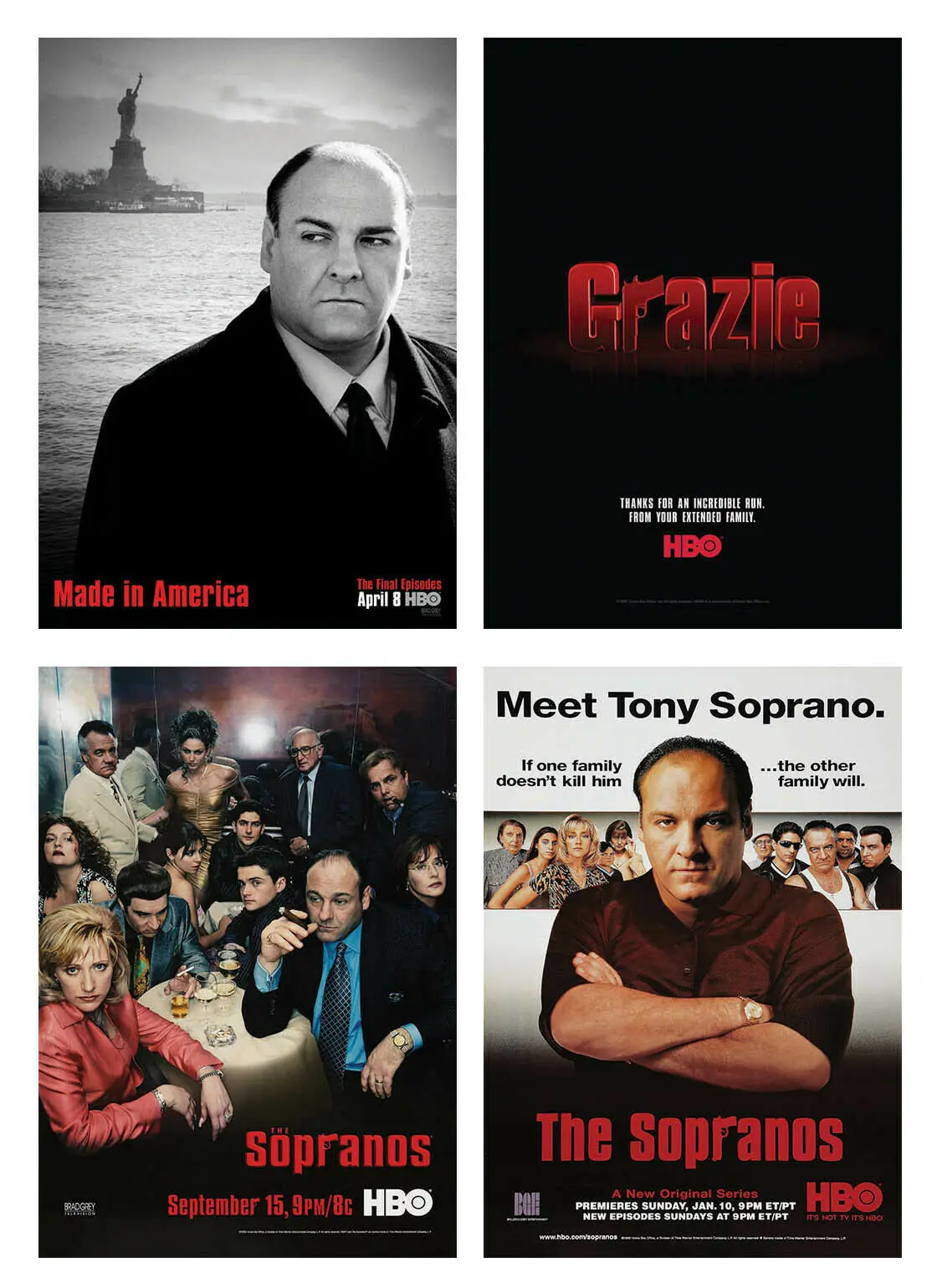 5Style Choose Unframed The Sopranos TV Series Mafia Print Art Canvas Poster For Living Room Decoration Home Wall Picture