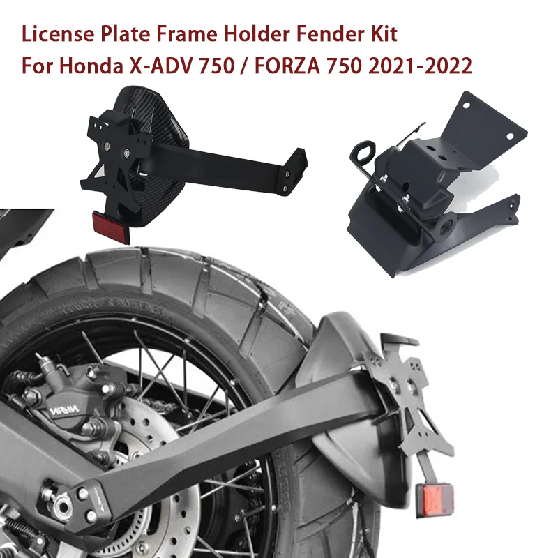 NEW Motorcycle License Plate Frame Holder Fender Kit For Honda X-ADV 750 NSS750 FORZA 750 2021 2022