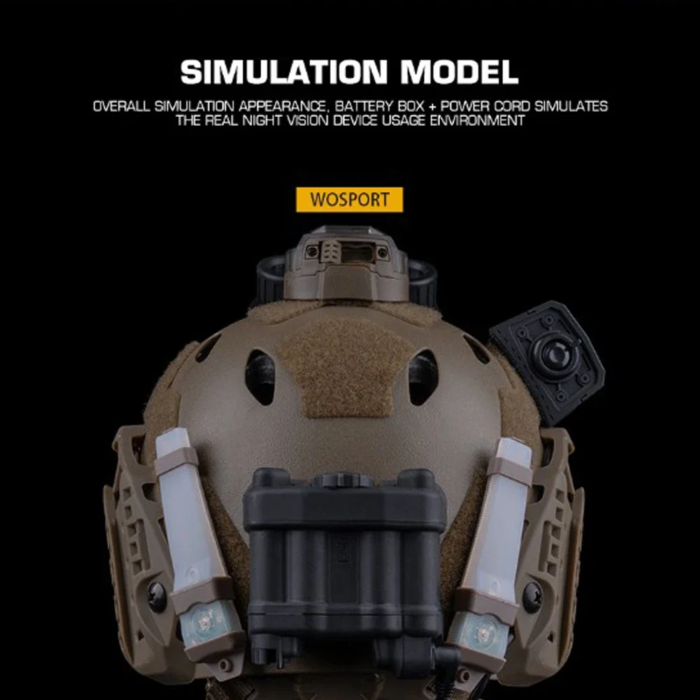 Battery Box Retention System Adjustable Helmet NVG Battery Pouch Realistic Battery Storage Holder Pack for AN/PVS31 Battery Case